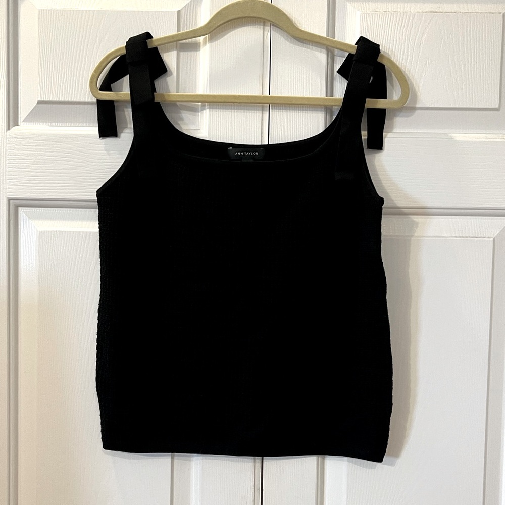 NWT Ann Taylor Tie Shoulder Sweater Shell Size Large